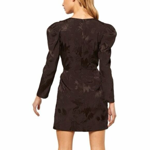 Misa Los Angeles Revolve Charlize Long Sleeve Jacquard Mini Dress Black Size 2 - Picture 5 of 16